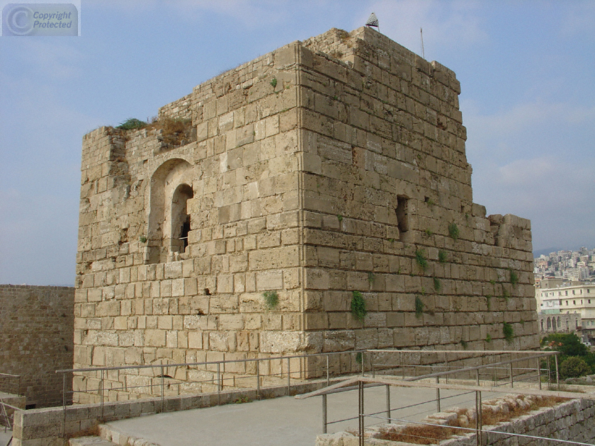 The Wall of the Crusader Castle in Byblos